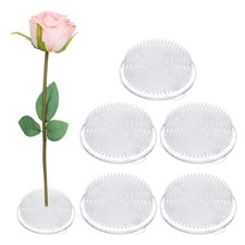 6pcs Flower Frog 2.76" Round Plastic 1.2cm Flower Pins Floral Frog Transparent