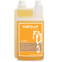 Supravit LeinöL Pferde & Hunde | 1 Liter Frisches LeinsamenöL Kaltgepresst