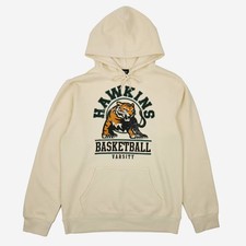 Men's Stranger Things Hawkins Tigers Pullover Sweatshirt - Off-White M