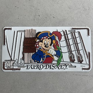 Mickey Mouse Euro Disney Car Plate retro renamed park after