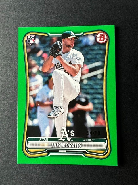 2026 Bowman Luis Morales RC Green Border /99 Athletics #49