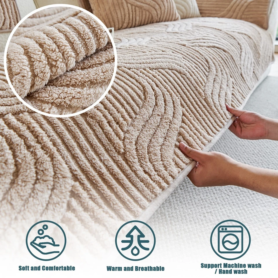 Funda Sofá Lavable, Funda Almohada, Decoración Antideslizante para Cojín Asiento Sofá Foto 4 de 4