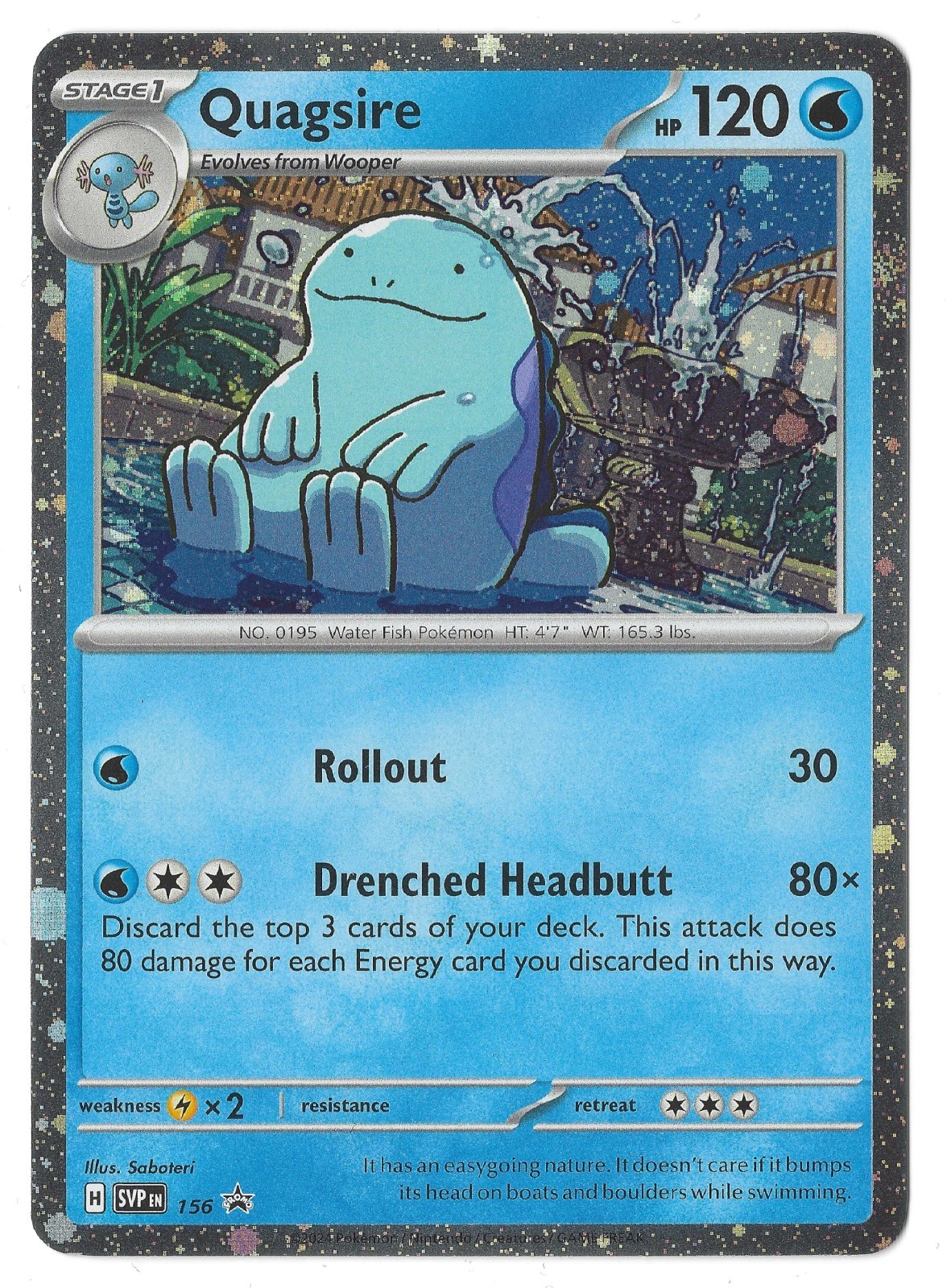 Quagsire SVP156 Promo Pokemon TCG Holo Rare