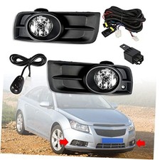 Fog Lights Assembly Replacement for Cruze 2010-2014 Clear Lens with Bulbs