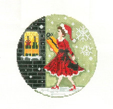 The Gingham Stitchery Betty Loves Champagne SG Handpainted Needlepoint Canvas