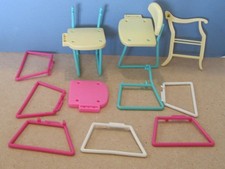 1990s I LOVE Barbie Doll SCHOOL  Furniture TEACHER DESK CHAIR PART LOT LEGS SET