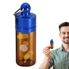 Survival Waterproof Pill Case Keychain Seal Bottle Container Pill Dispenser Box