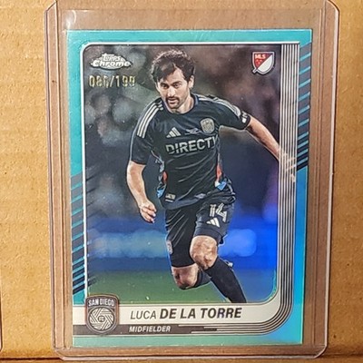 Luca De La Torre 2025 Topps Chrome MLS Teal Refractor #86/199 San Diego FC