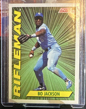 Score 1991 Rifleman Bo Jackson #412 Kansas City Royals Baseball Insert Card