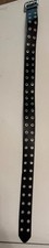 Girls 34 Inch Adjustable Black Grommet Belt Modern Garage Grunge Punk Emo Belt