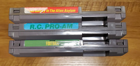 Lot of 3  Nintendo NES Games in Original Boxes &ndash; Dash Galaxy, RC Pro AM, Footbal