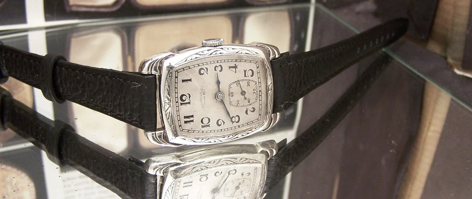 1926 ZENITH ANTIQUE VINTAGE RARE SOLID SILVER ART DECO WATCH MICROMETRIC ADJ WOW - Image 4 of 4