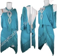 jz Handmade Women Samba Ballroom Swing Salsa Rumba Latin Dance Dress RHYTHM