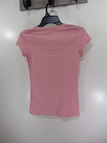 New No Bo Scoop Tee Size XS 1 Juniors Dusty Rose Short Sleeve Pull Over - Picture 5 of 5