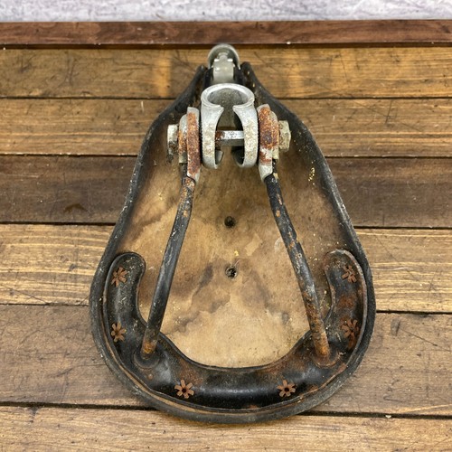 Vintage Ideale 80 Leather Seat Saddle Randonneur Eroica 70s Touring TB Patina A7 - Picture 9 of 13