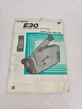 Original Instruction Manual for Canon E30 Digital Video Camera & Recorder