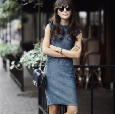 FUN versatile T by Alexander Wang Sleeveless Knit Dress Size S | Denim  Colored | eBay