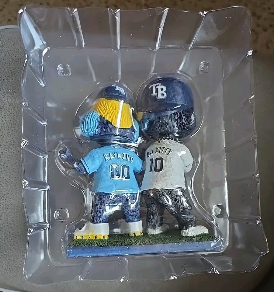 2016 Tampa Bay Rays DJ Kitty & Raymond Mascot Double Bobblehead SGA New