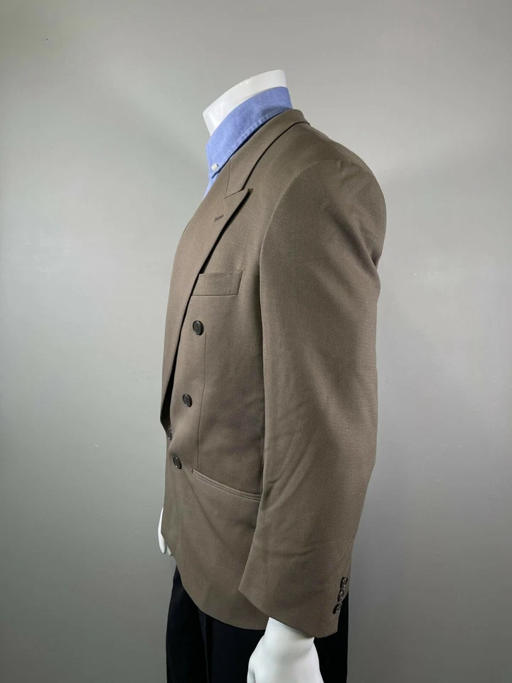 Blazer masculino Mani By Giorgio Armani peito duplo Saks quinto tamanho 38 Itália - Imagem 3 de 4