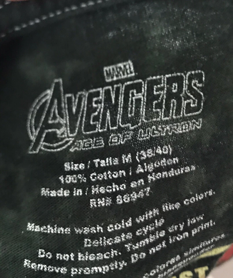 Marvel Hulk Vs Hulk Buster Iron Man Green M Tie Dye Official Avengers.. - Изображение 4 из 4
