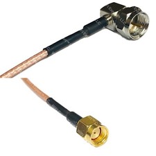 RG316 F MALE ANGLE to RP-SMA MALE RF Cable Rapid-SHIP LOT