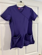 Urbane Performance Womens V Neck Short Sleeve Pockets Scrub Top Size XSmall Xsm