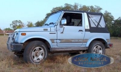 Black 86-94 Suzuki Samurai Replacement Soft Top Plus Windows 