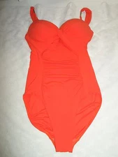 ROBIN PICCONE Ava Solid Twist Underwire One Piece Orange 8 12-$146