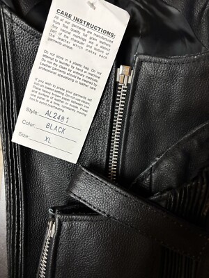 Leather Chaps, Leggings. Style AL 2481   Braided, XL Motorcycle Chaps Unused