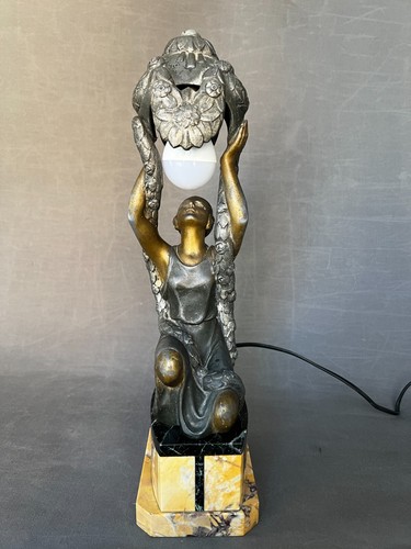 Pierre Sega , France , table lamp , sculpture , Art Decó , 1930 aprox.