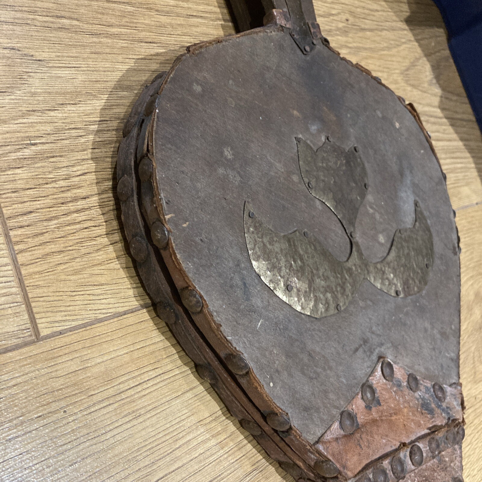 Antique Fireplace Leather Bellows, Arts & Crafts? 6