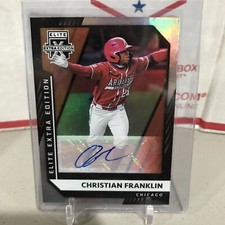 2021 elite extra edition christian franklin auto! chicago rookie rc prospect