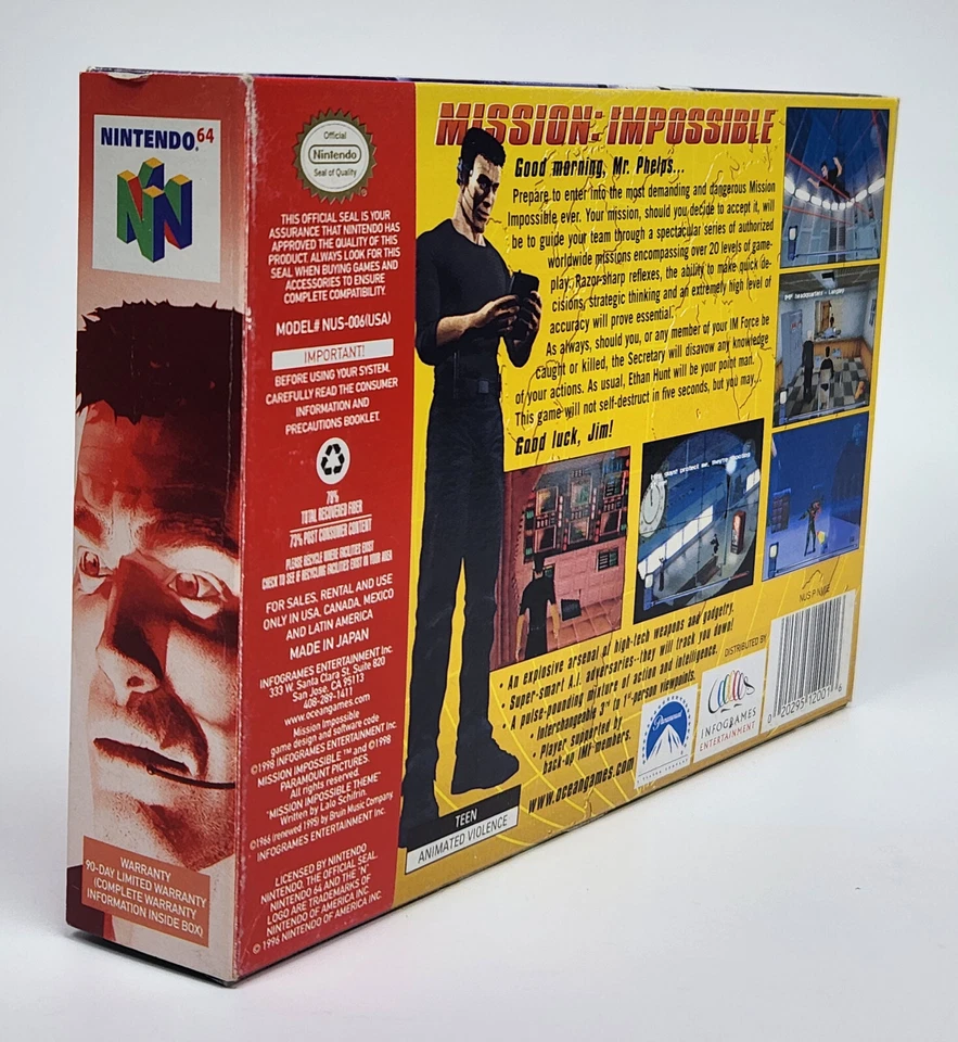 Mission Impossible Nintendo 64 Game 1998 Complete In Box CIB N64 Clean Guide - Image 3 of 4