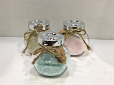 IKEA Bath Salts  Seashells Clear Glass Jars Set of 3