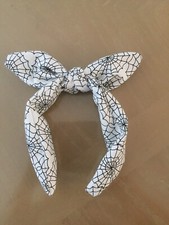 Halloween Spider Web Fabric Bow Knot Headband Handmade