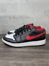 Air Jordan 1 Low Shoes Kids 5.5Y Black Red White Toe Nike Retro 553560-063