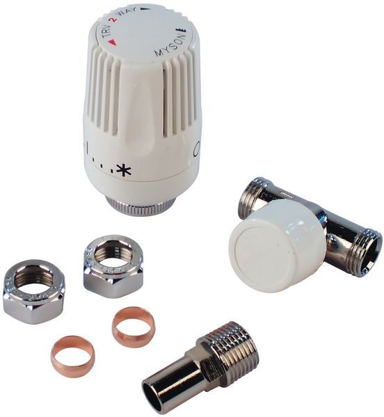 Myson 2TRV15SC 15mm Two Way Straight Thermostatic Radiator Valve Chrome