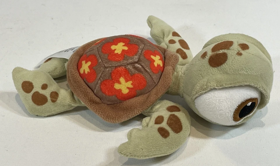  Squirt Finding Nemo The Turtle -8” Plush Soft Toy Beanie Disney Store  - Image 3 of 4