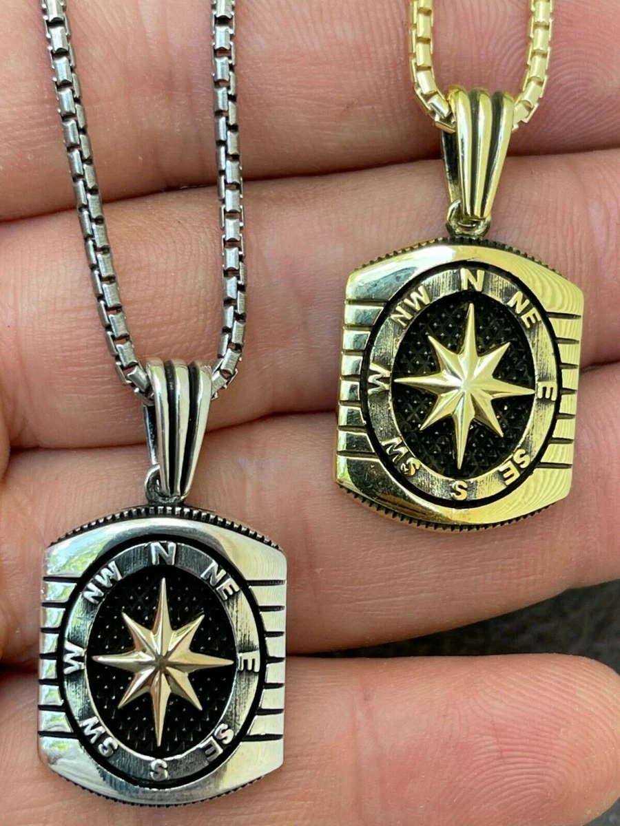 Gold Charms - Small Compass with 14K Gold Plate