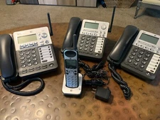 AT&T SynJ SB67138 4-Line Small Business Wireless Phone Base Station system 4pcs