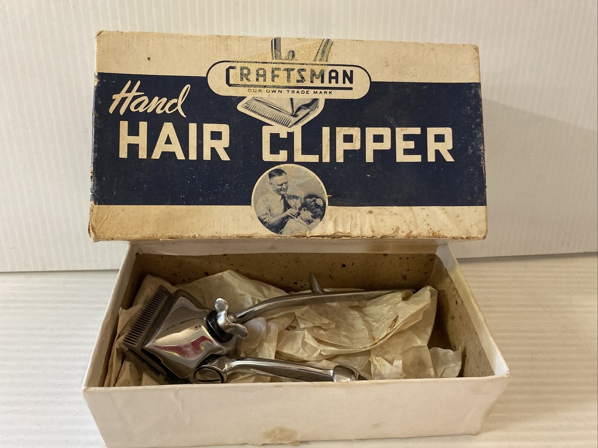 Vintage CRAFTSMAN CUTLERY 9216 Hand Hair Clipper Original Box