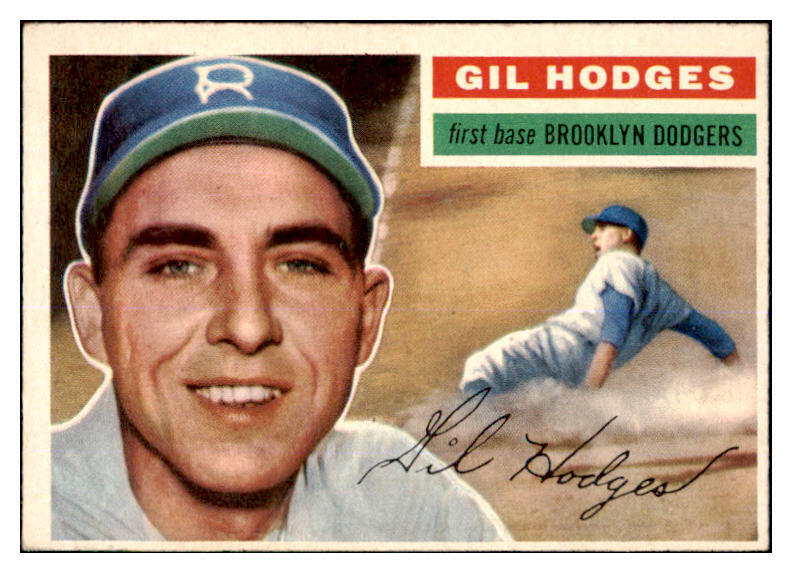 1956 TOPPS 145 GIL HODGES DODGERS EXMT GRAY 441641 (KYCARDS) eBay