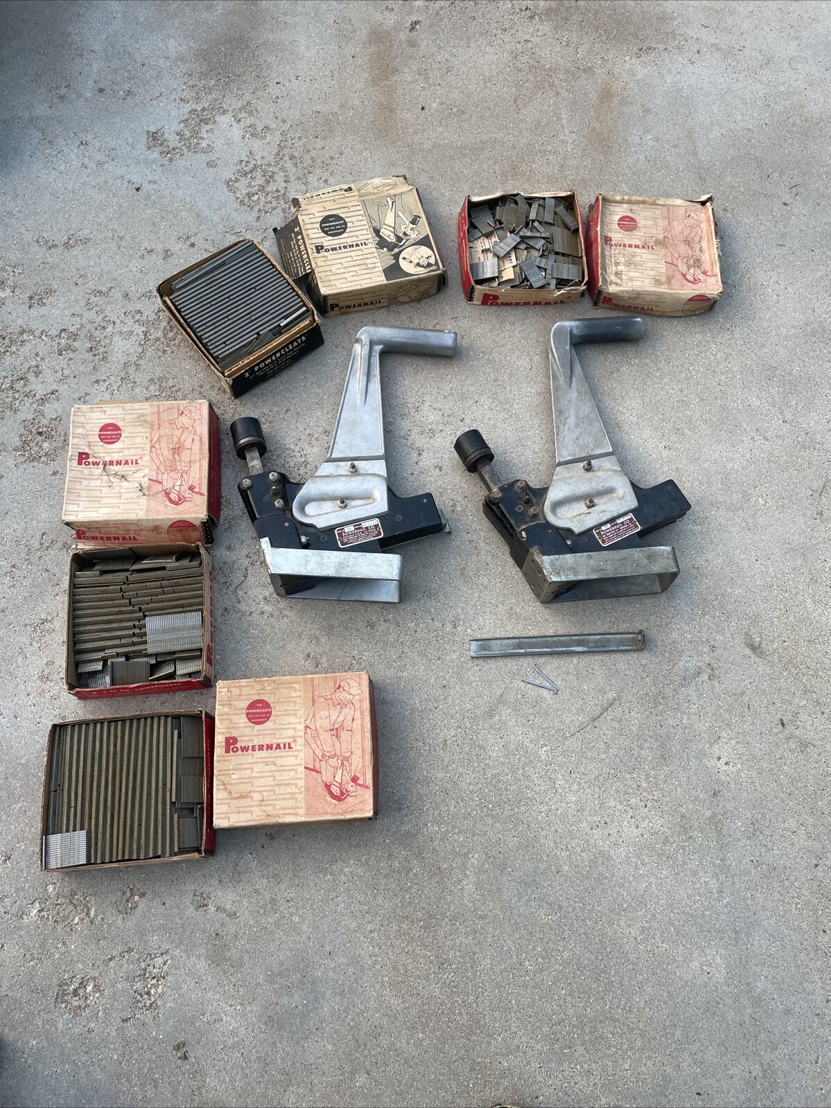 (2) Powernail 195 Flooring Nail Guns Hardwood  Floor Nailers With 4 Boxes Of Nai