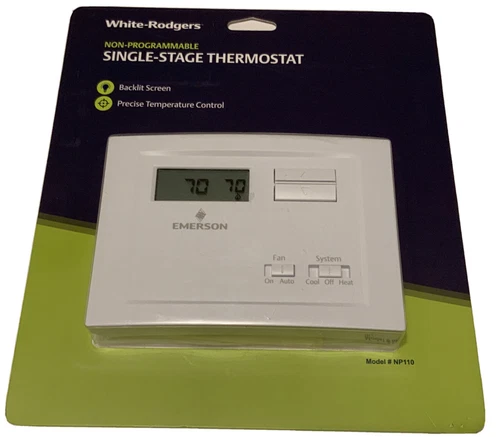 White Rodgers Heating and Cooling Single Stage Thermostat Non Programmable