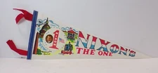 1969 Richard Nixon NIXON'S THE ONE Inauguration Pennant Flag 18" 102424WT-O