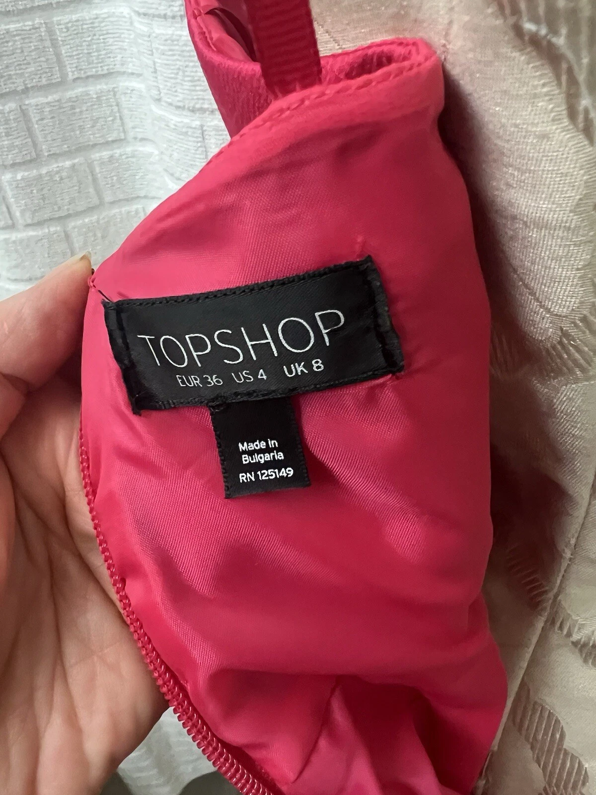 VALENTINO TOPSHOP Mini abito da cocktail rosa caldo incrociato davanti scollo a V festa ballo taglia 4