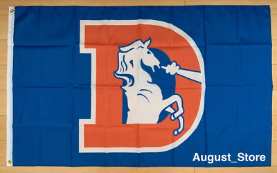 Denver Broncos Flag 3x5 ft Banner Retro Throwback Old School NFL