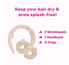 THE ORIGINAL MAKEUP ERASER Drip Eraser 3pc Spa Set Headband Wristbands White