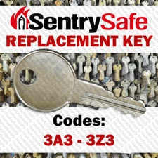 Sentry Safe Replacement Key Cut to Code 3A3 - 3Z3 *READ DESCRIPTION*