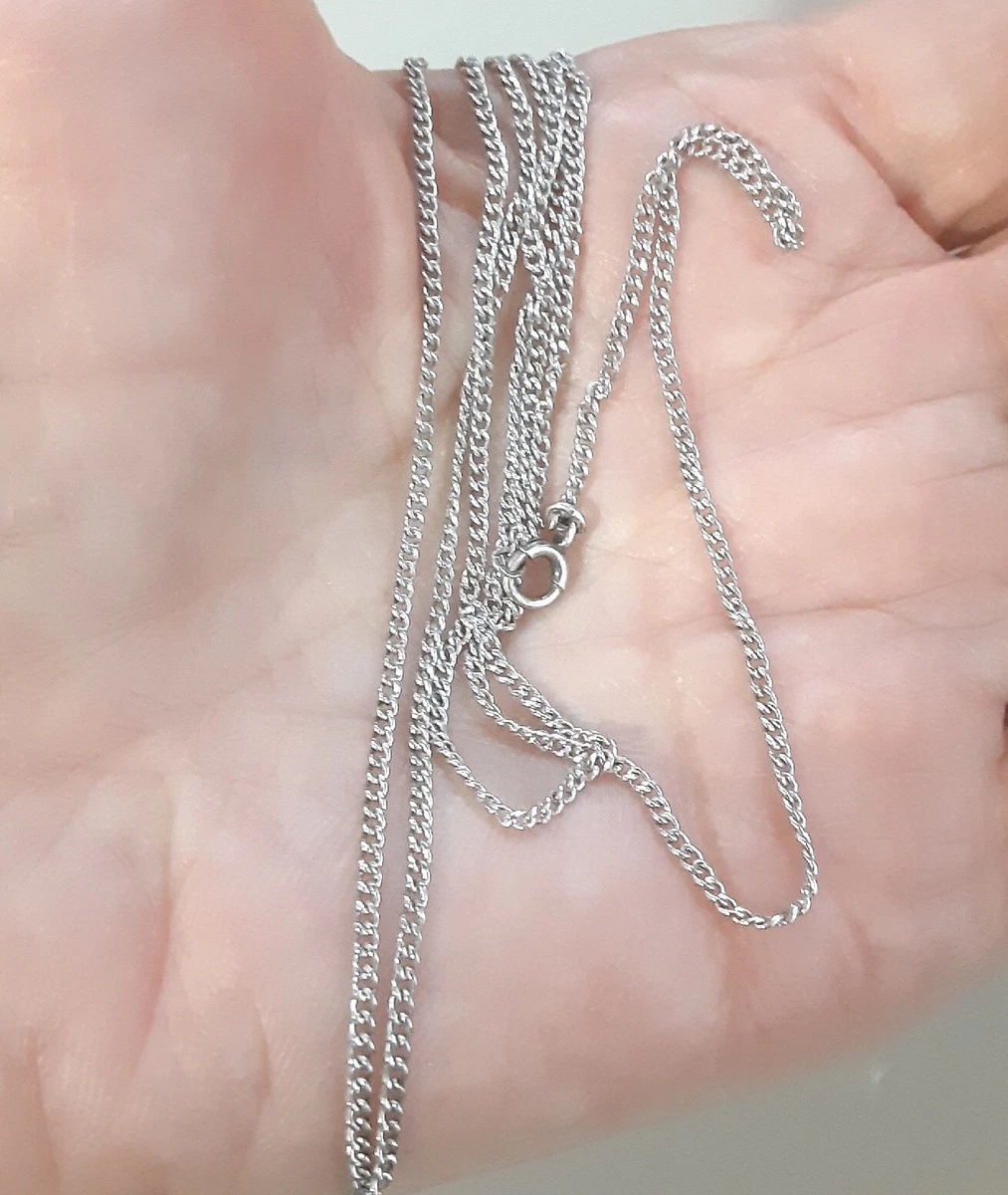 Sterling Silver Chain 1 Mm 25 Inch eBay
